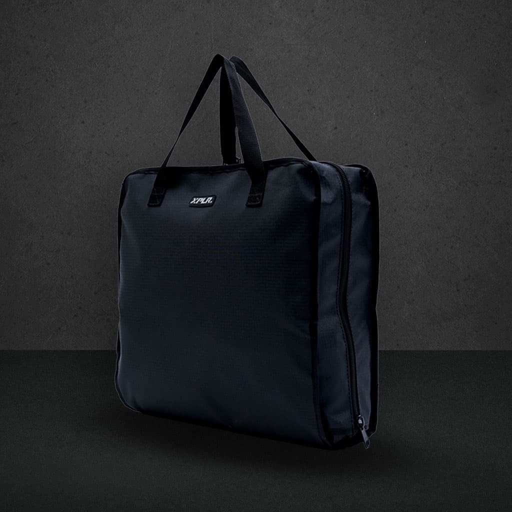 XPLR bag compressed flat for storage, 450mm x 450mm x 200mm